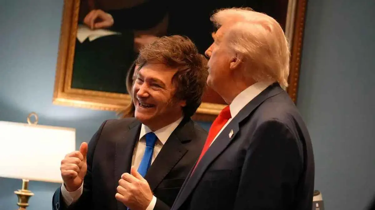 Milei y Trump en DDavos